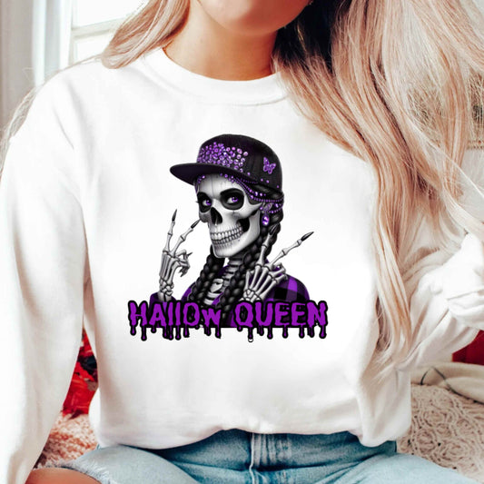 Skelton Hallow Queen   Halloween. T-Shirt