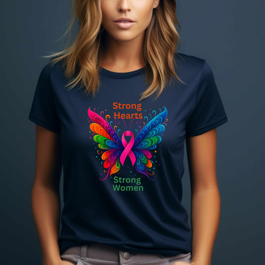 Strong heart strong woman,  breast cancer awareness.  . T-Shirt