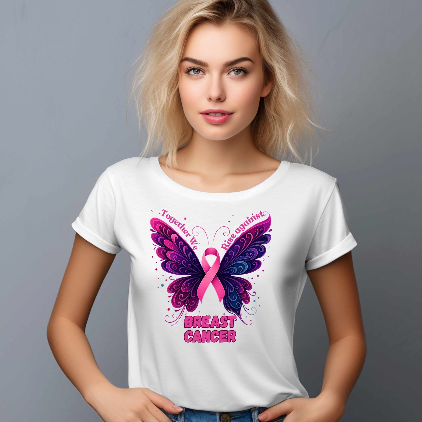 Together we rise against breast cancer. T-Shirt