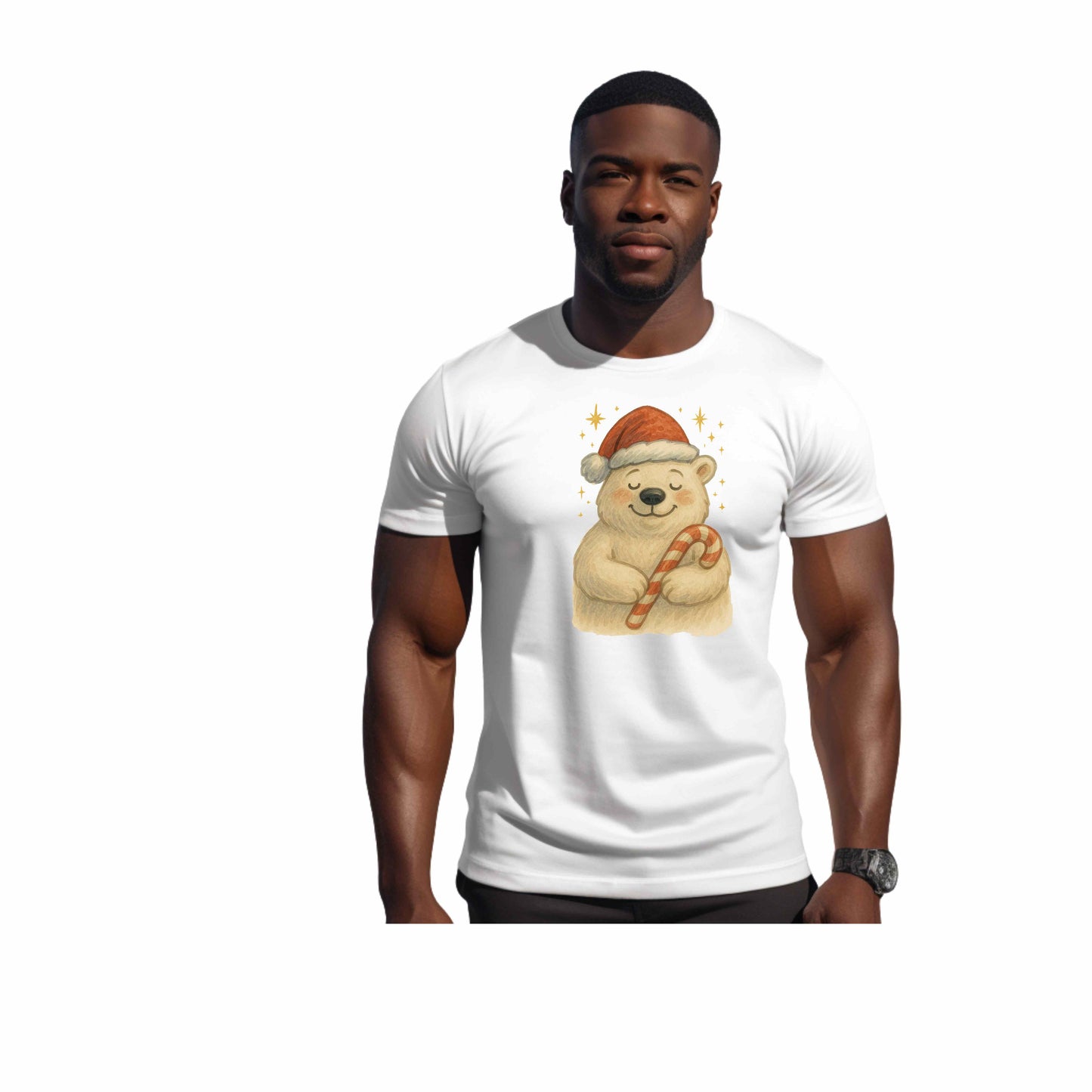 POLARBEAR WITH CANDY CANE   Pullover Hoodie