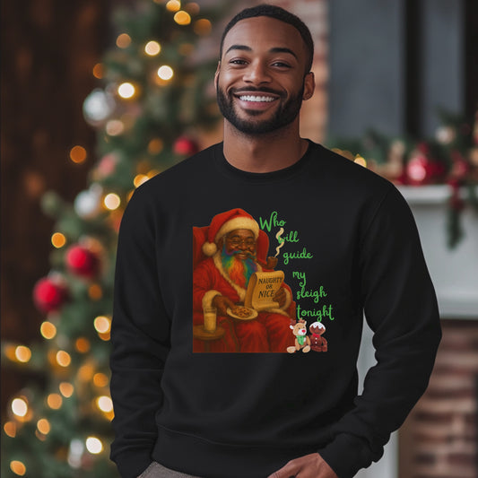 Santa who will guide my sleigh   Pullover Hoodie