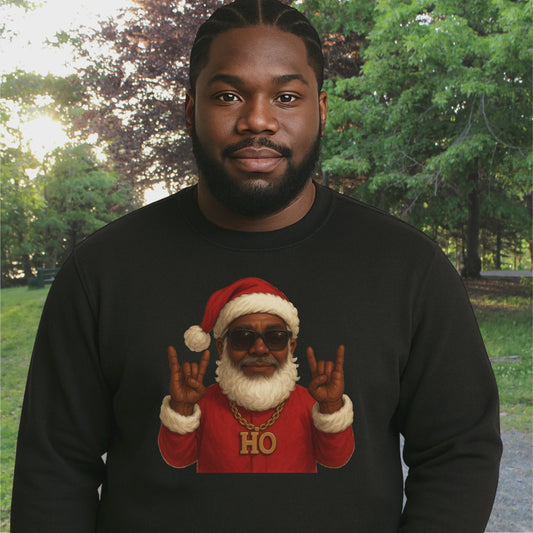 AFRICAN AMERICAN SANTA PEACE   Pullover Hoodie