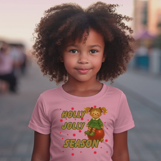 HOLLY JOLLY SEASON.   Youth LS T-Shirt