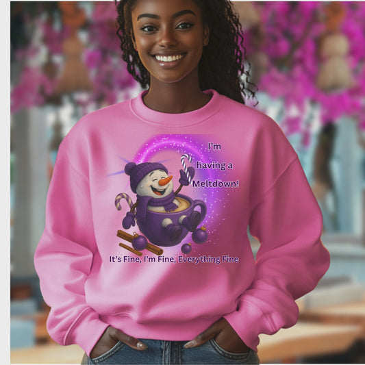 SNOWMAN IN A CUP   Pullover Hoodie