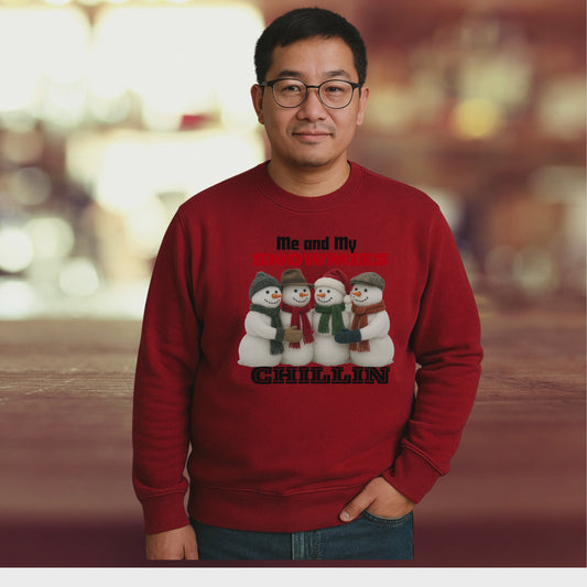 ME AND MY SNOWMIES CHILLIN Gildan Pullover Hoodie