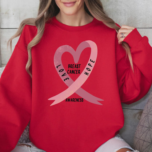 LOVE, HOPE & BREAST CANCER AWARENESS   Pullover Hoodie