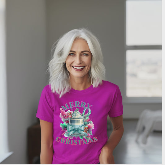 BLUE MERRY CHRISTMAS   LS T-Shirt 5.3 oz.