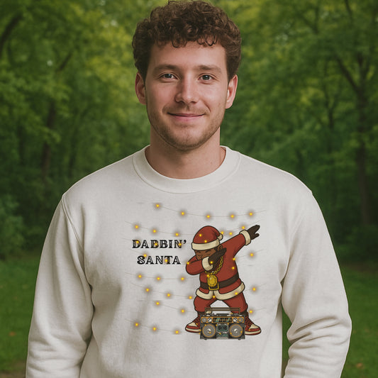 African  American dabbin Santa  Pullover Hoodie