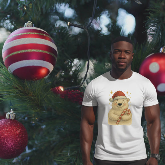 POLARBEAR WITH CANDY CANE   Pullover Hoodie