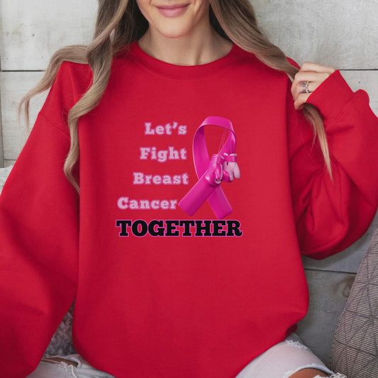 LET'S FIGHT BREAST CANCER TOGETHER   Pullover Hoodie