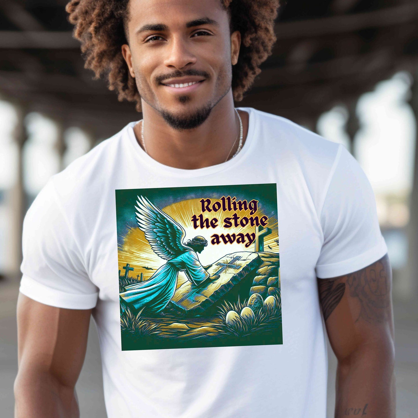 Rolling the stone away. T-Shirt