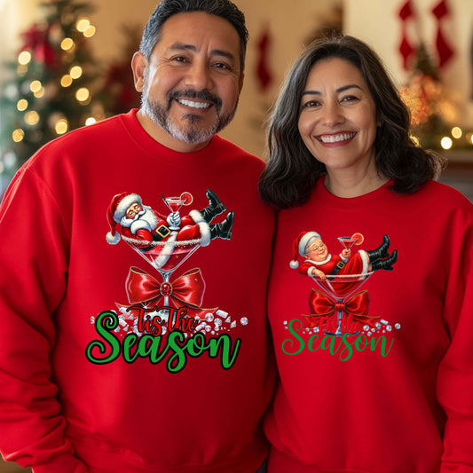 Champaigne sleeping Santa tis the season. Pullover Hoodie