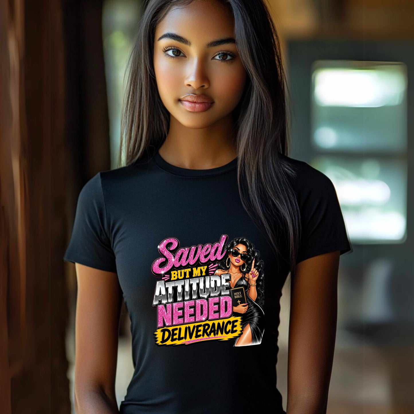 SAVED BUT MY ATTITUDE NEEDE DELIVERANCE. T-Shirt