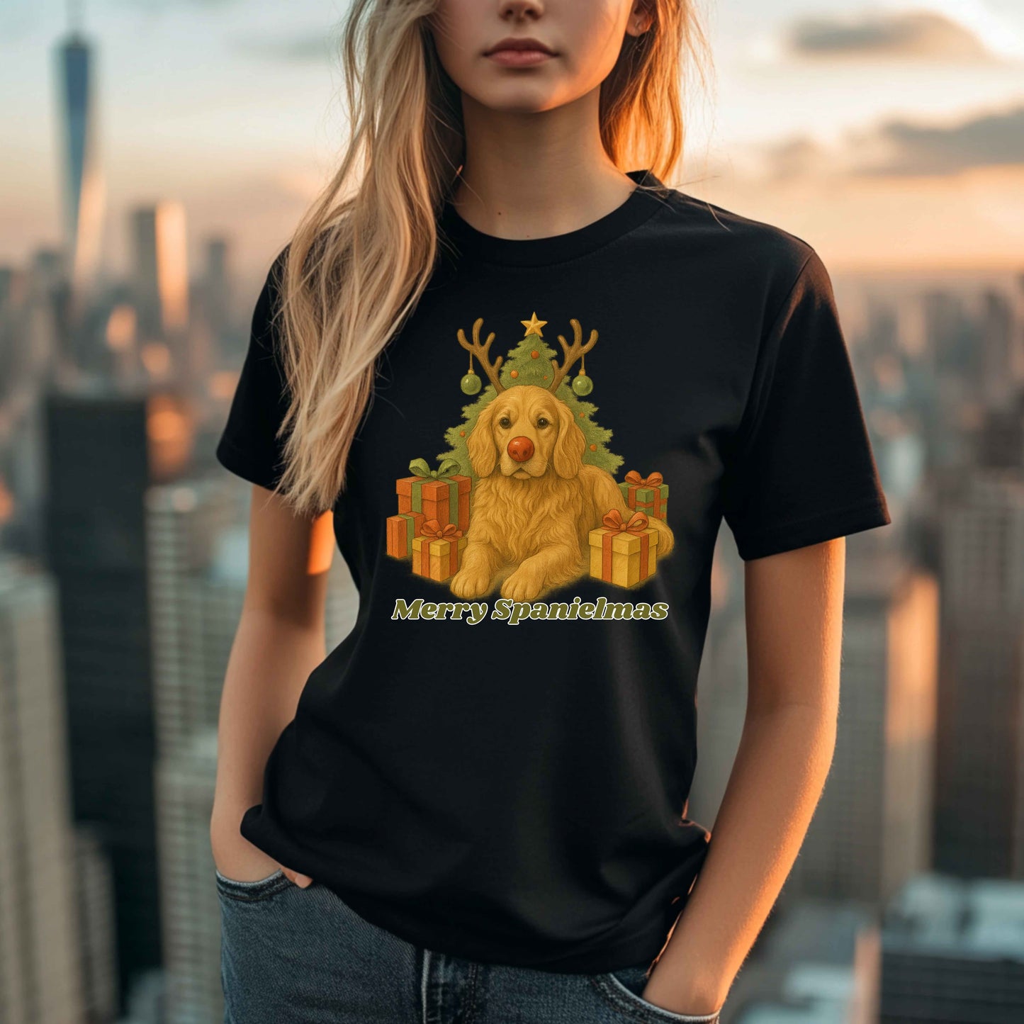 MERRY SPANIELMAS. T-Shirt
