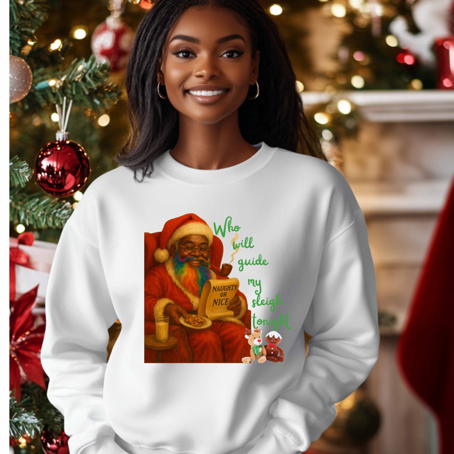 Santa who will guide my sleigh   Pullover Hoodie