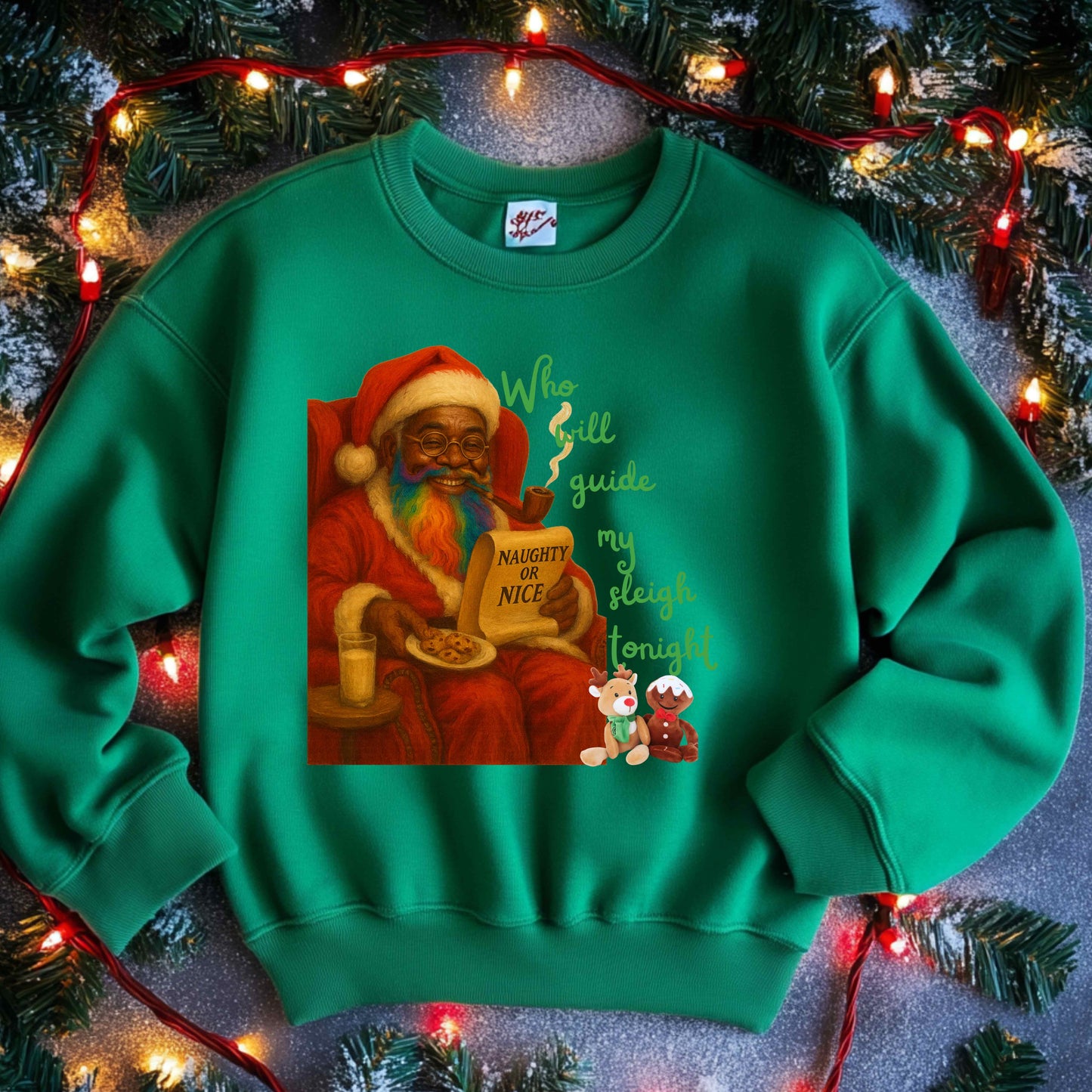 Santa who will guide my sleigh   Pullover Hoodie