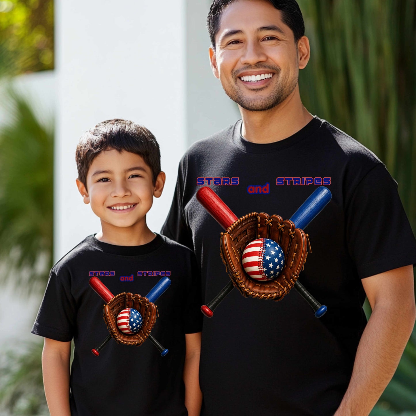 stars and stripes and baseball. T-Shirt