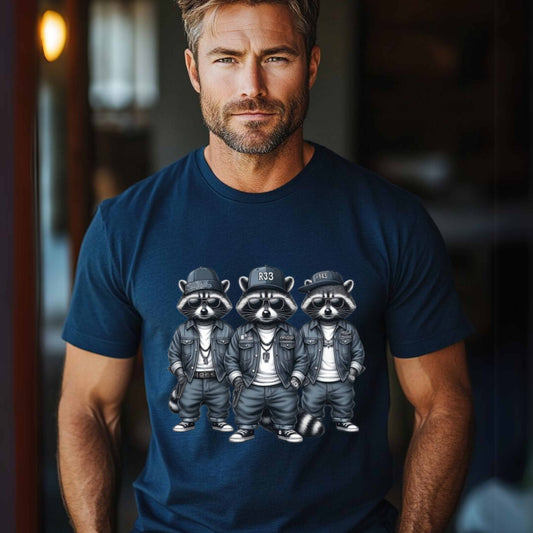 three racoon Gangster T-Shirt