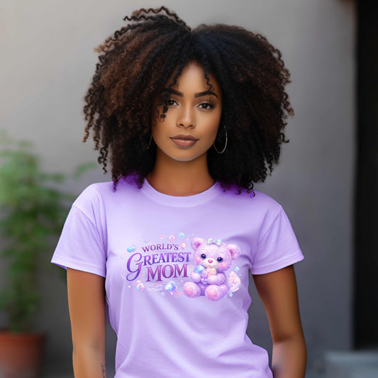 WORLD'S GREATES MOM TEDDY BEAR. T-Shirt